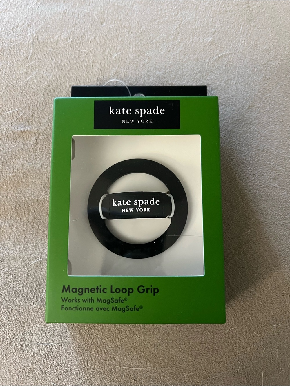 Kate Spade Black Magnetic Loop Grip